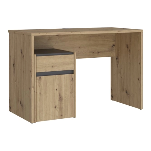 Biurko 110x55 cm z szufladą i szafką  Dąb Artisan/Grafit